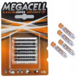 ALKALICKÉ BATERIE AAA 4 KS MEGACELL LR03 1.5V BATERIE TUŽKOVÉ BATERIE MALÉ